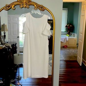 Beautiful Calvin Klein size 12 dress in winter white.